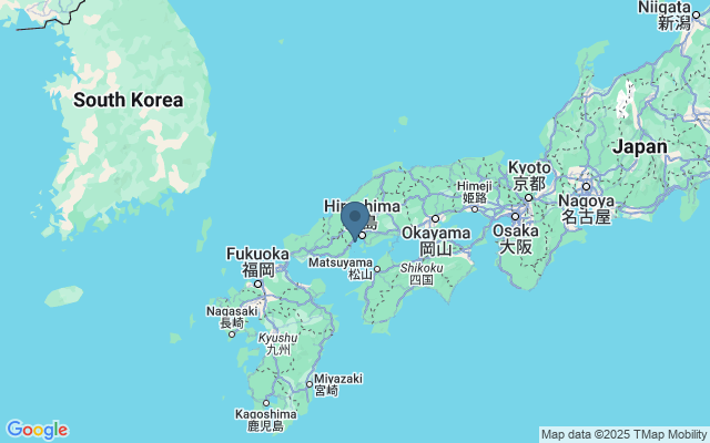 Kaart met locatie Miyajima